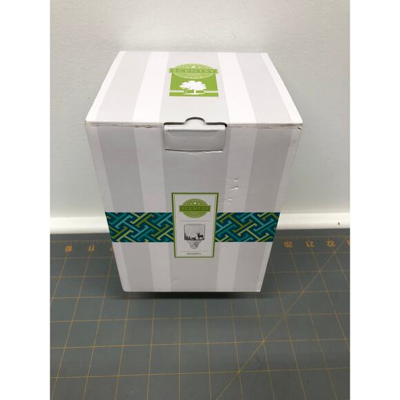 Scentsy Wildlife Mini Plugin Wax Warmer Frosted Glass Nightlight Deer Trees - Picture 1 of 10